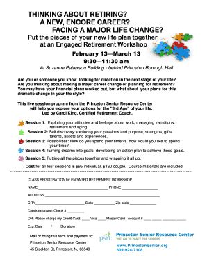 Fillable Online princetonsenior THINKING ABOUT RETIRING?THINKING ABOUT ...