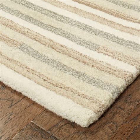 HomeRoots 2 X 8 (ft) Rag Wool Beige and Ivory Indoor Runner Rug in the ...