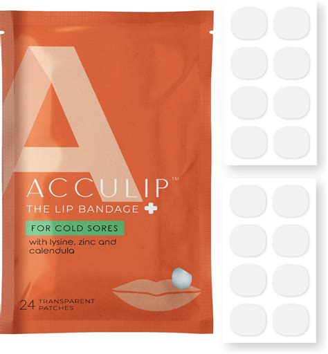 Acculip Cold Sore Patch Lysine Cold Sore Treatment For Lips ...