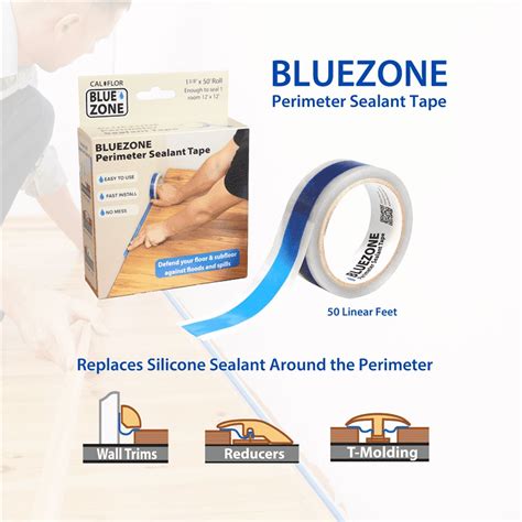 CalFlor TA82350 BlueZone Perimeter Sealant Tape, for installing Wood ...