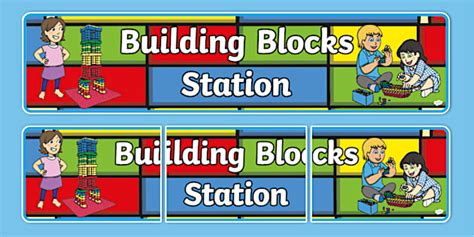 Building Blocks Station Display Banner - Twinkl
