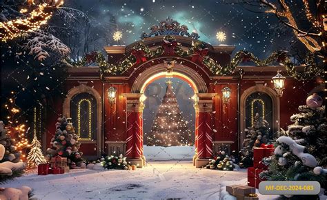 Merry Entrance Printed Backdrop