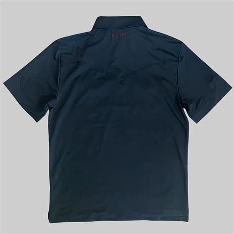 Pearl Snap Polo Navy Athletic Fit | Rowel Western – Rowel Western Wear
