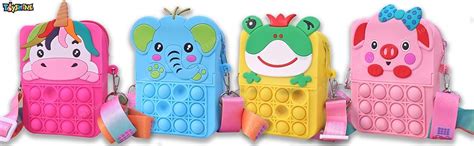 Buy Toyshine Pig Shape Mini Shoulder Pop it Popit Purse Bag Fidget Toys ...