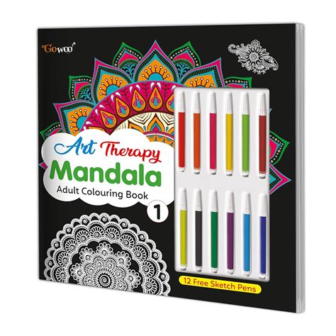Art Therapy Mandala Adult Colouring Book 1: Mandala Colouring Book ...