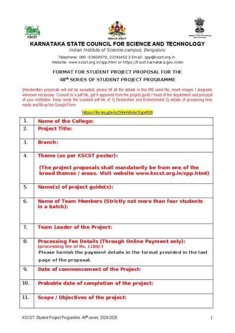 48S Student Project Programme Proposal Format Guidelines - Studocu
