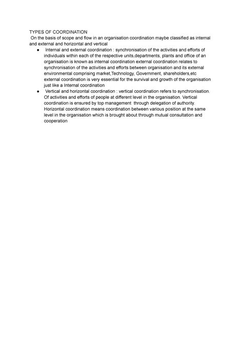 Types OF Coordination - Lectural note - TYPES OF COORDINATION On the ...