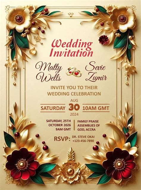 Wedding Flyer template | Premium AI-generated PSD