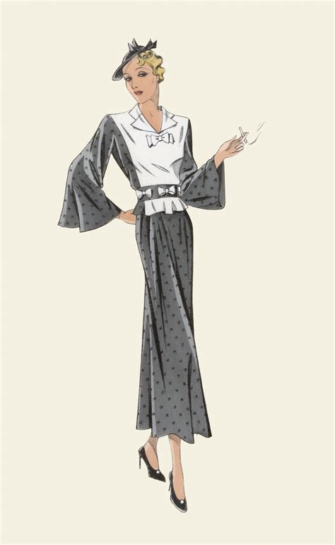 Vintage Fashion Plate 1930s Free Stock Photo - Public Domain Pictures