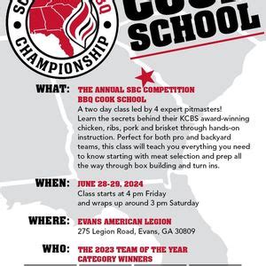 SouthEast Bbq Championship Cook School, American Legion Riders Post 192 ...