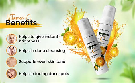 Sheopal's Vitamin C Foaming Face Wash for Oily Skin and Acne Prone Skin ...