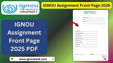 Image result for Ignou Assignment Front Page Design