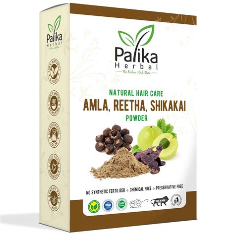 Palika Herbal Amla Reetha Shikakai Mix Powder for Hair – 200g | 3-in-1 ...