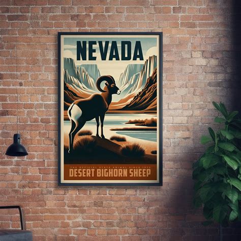 Nevada State Animal | Vintage Prints | Desert Bighorn Sheep | Print at ...