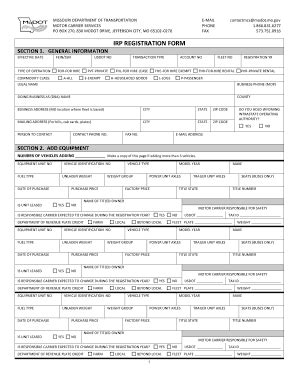 2017 MO IRP Registration Form Fill Online, Printable, Fillable, Blank ...