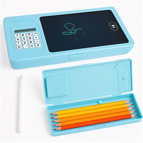 LCD Writing and Drawing Pen Case with Calculator – Kids Bestie