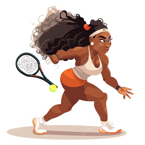Cartoon Serena Williams PNG, Vector, PSD, and Clipart With Transparent ...