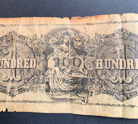 Vintage 100 Dollar Bill, Confederate Money, State of Louisiana 1863 - Etsy