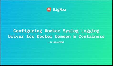 Image result for Docker Logging Using Syslog