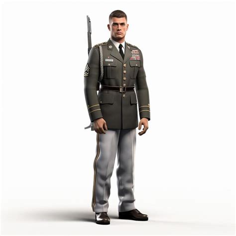 Highly detailed 3d model of riley staff sergeant character | Premium AI ...