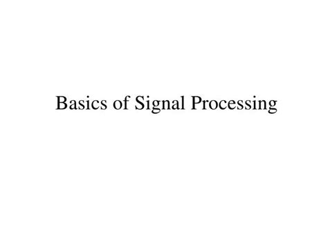 Signal Processing Basics 的图像结果
