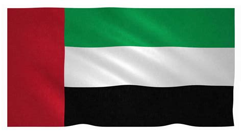 Flag Of United Arab Emirates Waving On White Stock Motion Graphics SBV ...