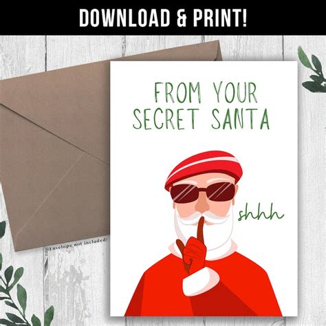 Buy Secret Santa Card Online In India - Etsy India