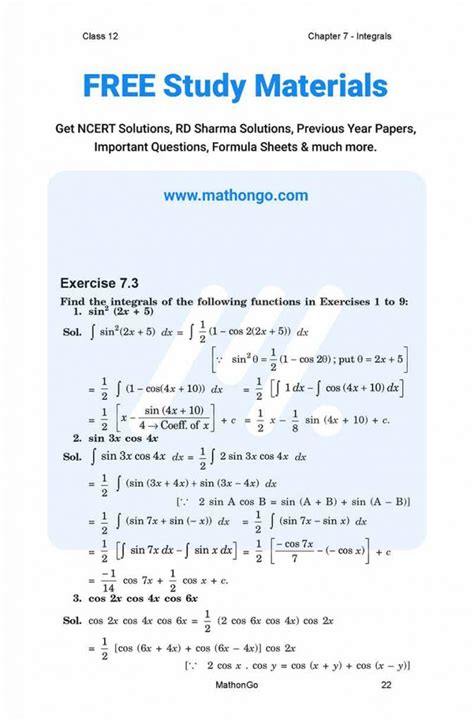 Image result for Exercise 7.3 Class 12th Q17