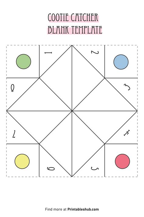 Free Printable Blank Cootie Catcher Templates [PDF Included ...