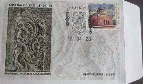 Kanchipuram inagural day cancellation cover – Bharat Exotics