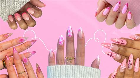 Pink French Tip Nails (Featured Image)