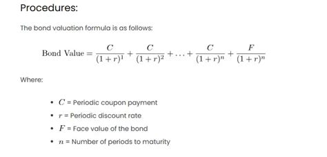 Image result for Bond Calculation Examples