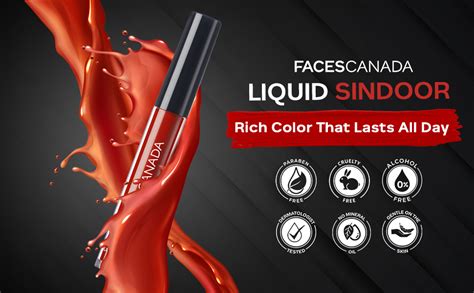 FACES CANADA Liquid Sindoor - Maroon, 2.5 ml | Highly Pigmented Rich ...