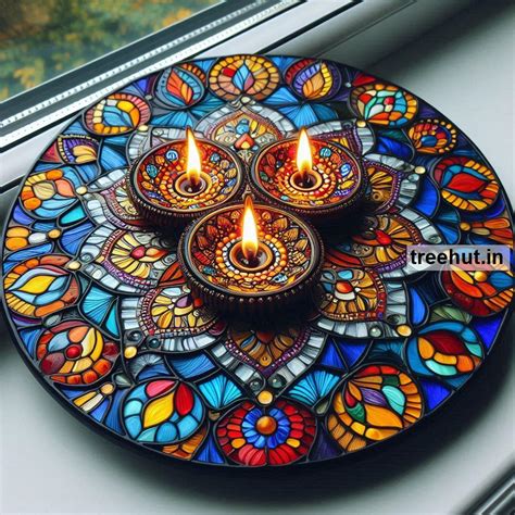 Diwali Rangoli Ideas with Stain Glass Art on Glass, Mirror and Acrylic ...