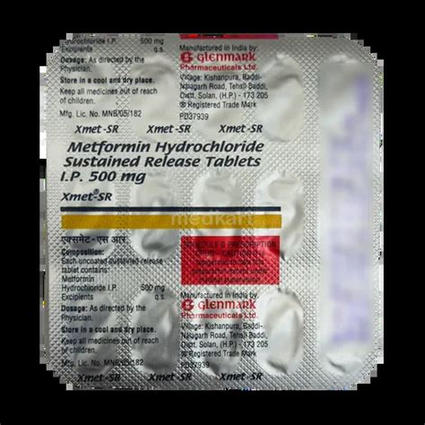 XMET SR 500MG TABLET 15'S Price, Uses, Side Effects & Substitutes | Medkart