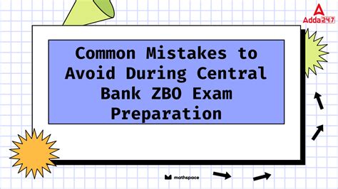 Common Mistakes to Avoid During Central Bank ZBO Exam Preparation