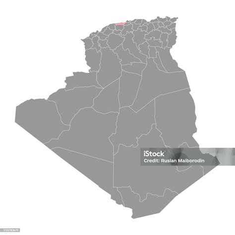 Tipaza Province Map Administrative Division Of Algeria Stock Illustration - Download Image Now ...