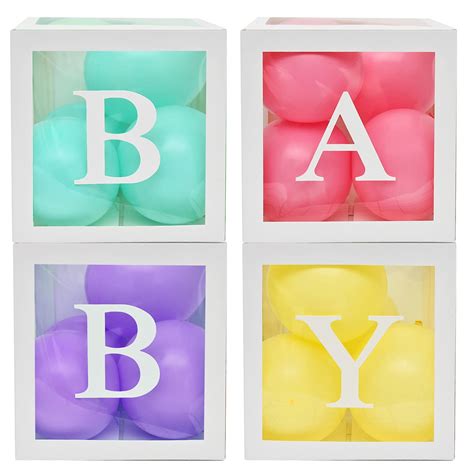 Buy YoleShy Baby Shower Decorations Foldable Baby Balloon Box Set with ...