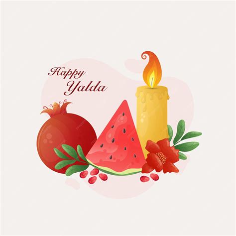 Happy yalda night | Premium Vector