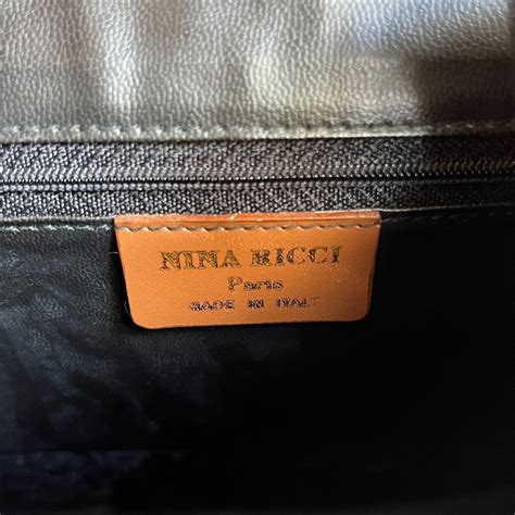 Nina Ricci Brown × Black Leather Square Hand Bag | CARBOOTS
