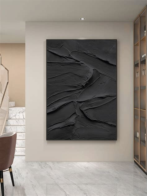 Midnight Layers-Modern Textured Abstract Wall Art for Sophisticated ...