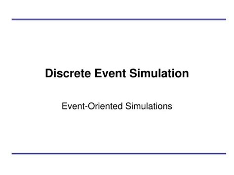 Discrete Event Simulation PPT 的图像结果