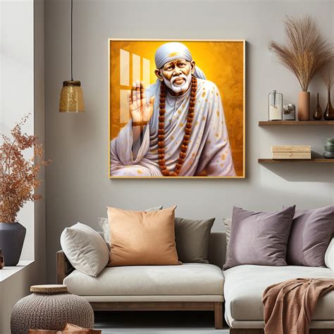 Shirdi Sai Premium Acrylic Square Wall Art – LuxxeArt