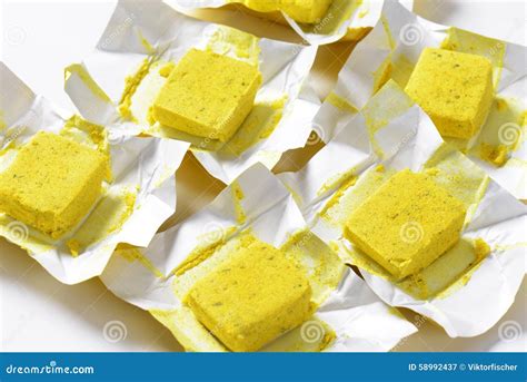 Chicken bouillon cubes stock image. Image of paper, broth - 58992437