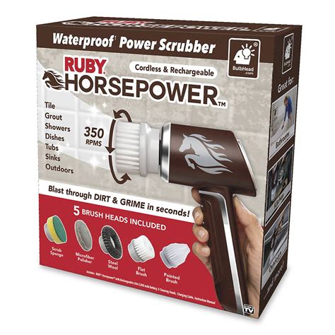 Ruby Horsepower™ Rechargeable Power Scrubber, Cordless - Solutions for ...