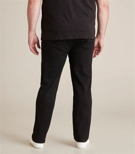 Man Plus Straight Stay Black Stretch Jeans | Target Australia