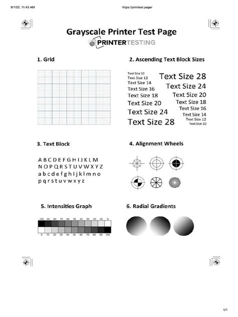 Black and White Test Page | PDF