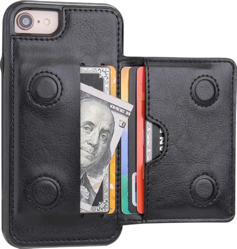 Amazon.com: KIHUWEY for iPhone SE iPhone 7/8 Wallet Case with Credit ...