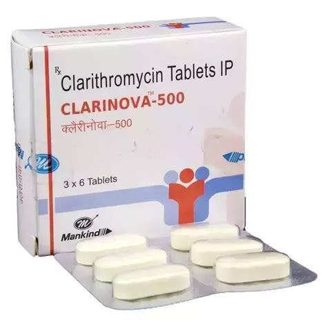 Clarinova-500 mg Tablet 10's Price, Uses, Side Effects, Composition ...