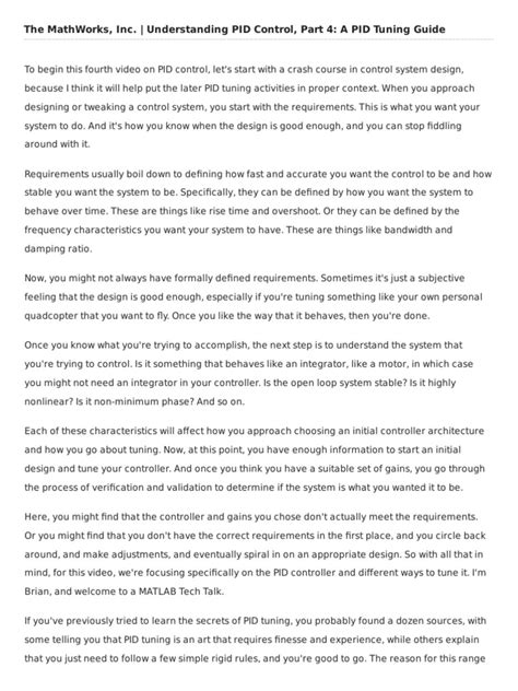 Image result for PID Controller Tuning Guide